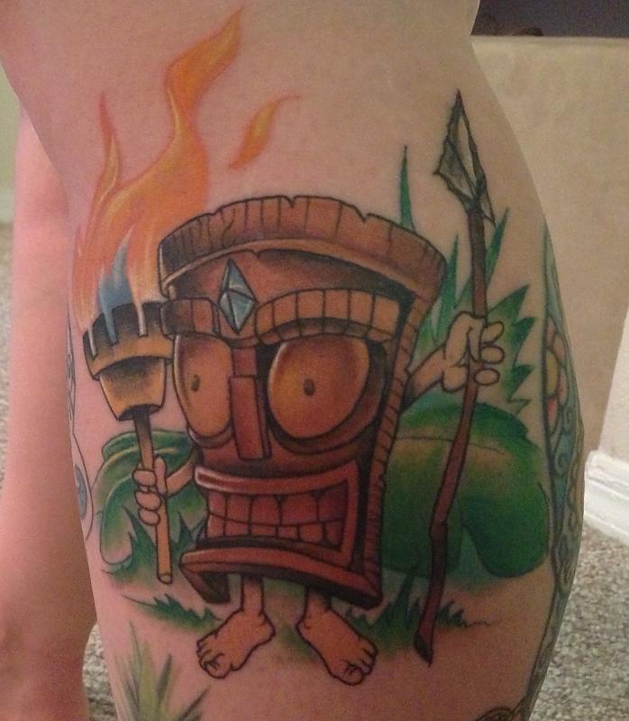 crash bandicoot tribal tattoo