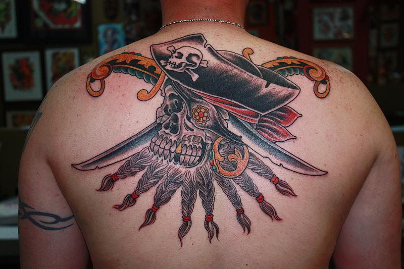 30 Nice Pirate Tattoos On Back