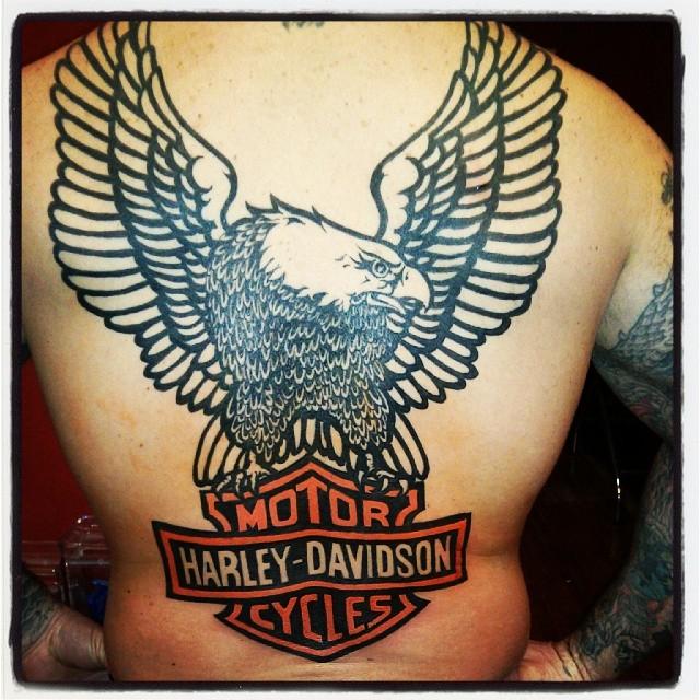 harley davidson eagle logo tattoo