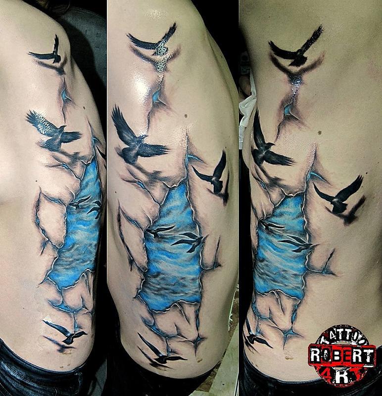 birds tattoo with cloudsTikTok Search
