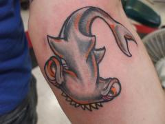 hammerhead shark billy flip mccoy spike-o-matic tattoo 651 s.park st. madison wi. 53715 608-316-1000