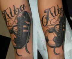 lettering and soccer