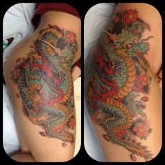 dragon on thigh