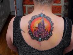Fairy tale castle by Glen of Glory Bound Tattoo UK