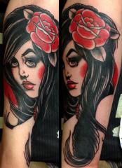girl head cover-up, Brian Kelly, Rose of No Man's Land Berlin