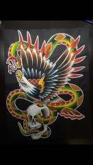 Traditional Eagle/Snake/Skull