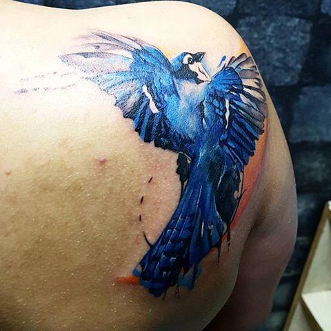 big bird tattoo on the back #Tattoosonback | Birds tattoo, Tattoos, Trendy  tattoos
