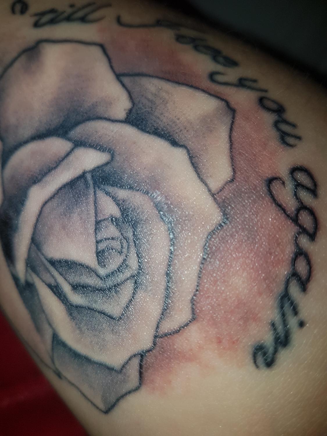 Black and grey shaded Rose tattoo by grandevoodoo on DeviantArt