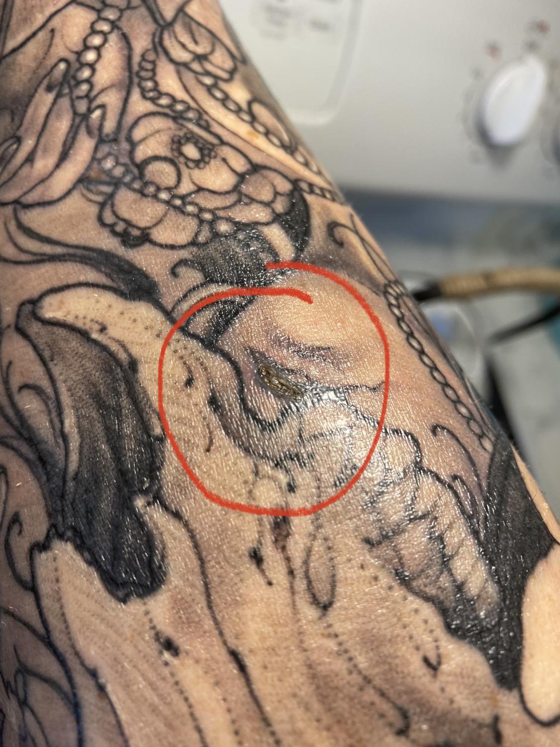 Is my tattoo infected or scabing  Initiation  Last Sparrow Tattoo