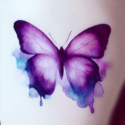 violet watercolor tattoo